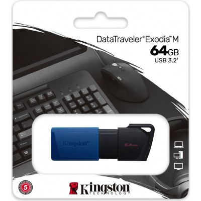 Stick memorie Kingston DataTraveler Exodia M, 64 GB, USB 3.2